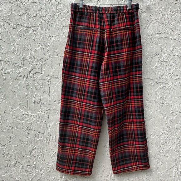 URBAN OUTFITTERS Plaid Pants Womens Medium Low Rise Drawstring Waist Academia - Picture 10 of 11